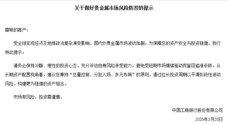 贵金属价格波动加剧 多家银行发布风险防范提示插图